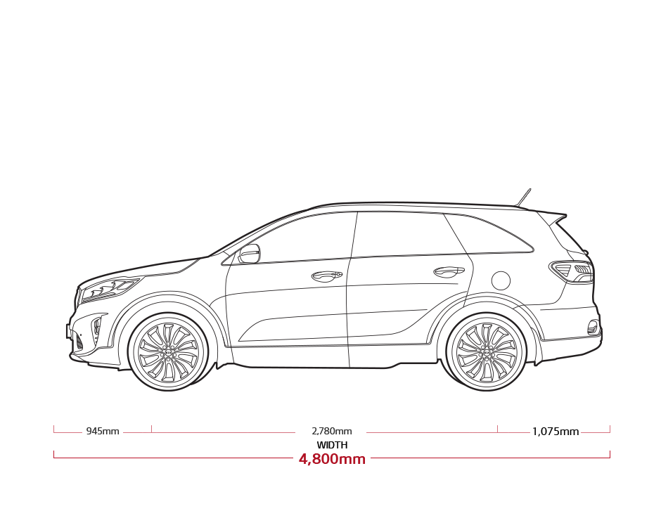 Kia Sorento Dimensions
